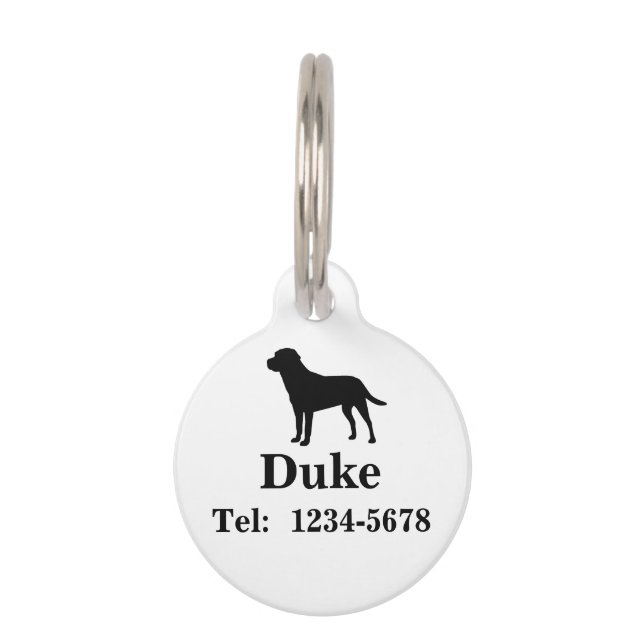 Placa Para Mascotas Etiqueta personalizada de mascota de perro de Labr (Anverso)
