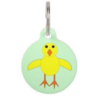 Placa Para Mascotas Etiqueta personalizada de mascota de polluelo de P