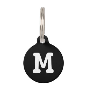 Placa Para Mascotas Etiqueta personalizada de mascota en monograma par