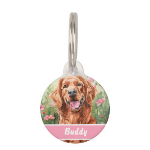 Placa Para Mascotas Etiqueta personalizada de perro guardián irlandés