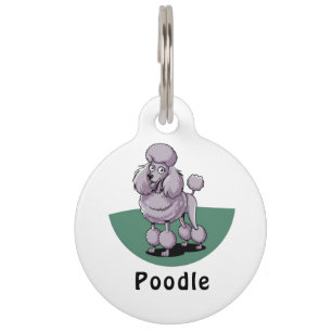 Placa Para Mascotas Etiqueta personalizada para perro de raza Caniche