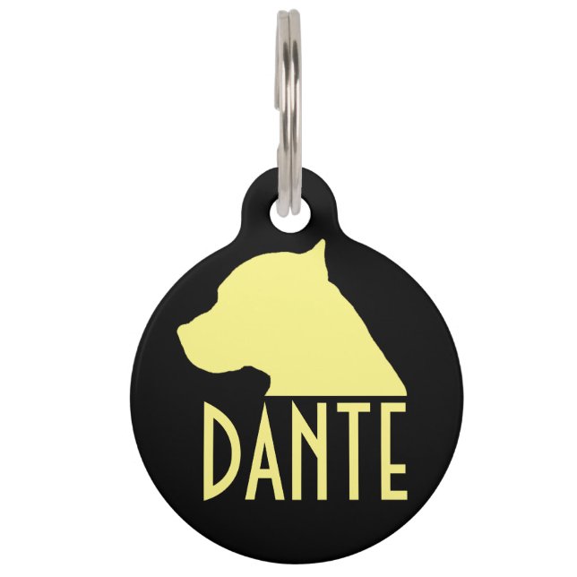 Placa Para Mascotas Etiqueta Pit bull Pet (Anverso)