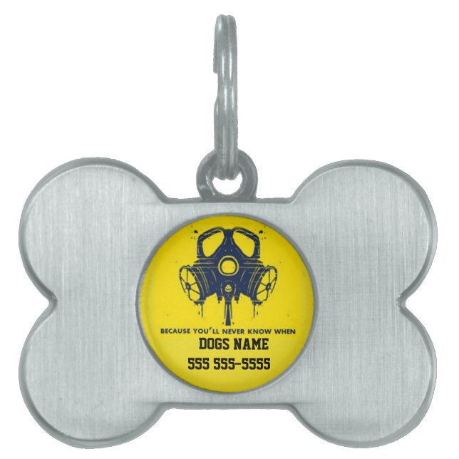 PLACA PARA MASCOTAS ETIQUETA PREPPER DEL PERRO (Frente)