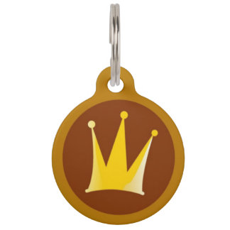 Placa Para Mascotas Etiqueta real de la identificación del mascota de