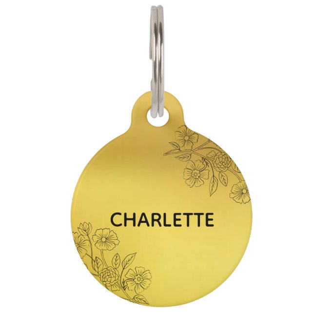 Placa Para Mascotas Etiqueta redonda de mascotas (Anverso)