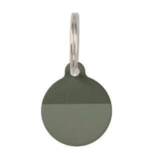 Placa Para Mascotas Etiqueta Redonda para Mascota de Dos Tonos Verde M