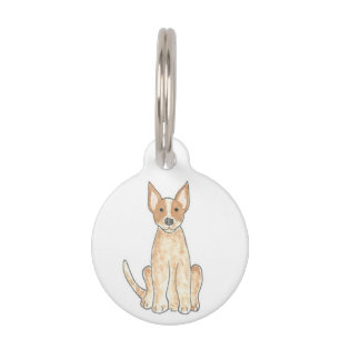 Placa Para Mascotas Etiqueta roja de la identificación del mascota de