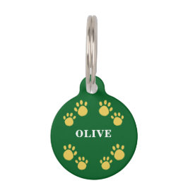 Placa Para Mascotas Etiqueta Única Personalizable, Huellas