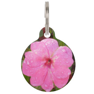 Placa Para Mascotas Etiquetas de mascota de personalizado de flores ro