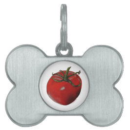 Placa Para Mascotas Etiquetas de mascotas de tomate