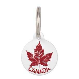 Placa Para Mascotas Etiquetas de Perro Personalizadas Canadá Recuerdos