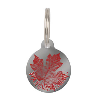 Placa Para Mascotas Etiquetas de Perro Personalizadas de Canadá Recuer