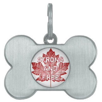 Placa Para Mascotas Etiquetas de perro personalizadas de Canadá Recuer