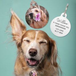 Placa Para Mascotas Etiquetas editables de mascota de perros/gatos