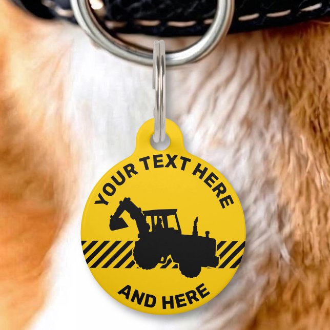 Placa Para Mascotas Excavadora (Subido por el creador)