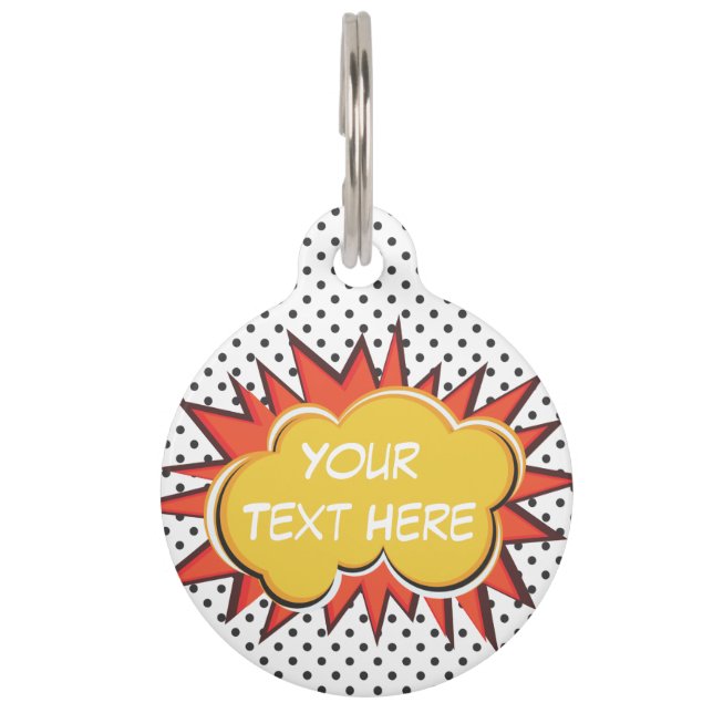 Placa Para Mascotas Explosión cómica