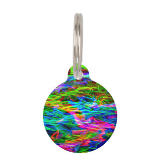 Placa Para Mascotas Extracto del arco iris que brilla intensamente