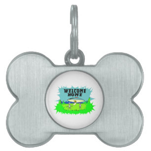 Placa Para Mascotas Extranjeros caseros agradables