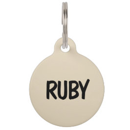 Placa Para Mascotas Extraño El Número De Teléfono Beige De Mi Padre/Ma