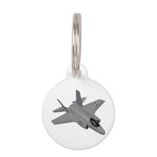 PLACA PARA MASCOTAS F-35