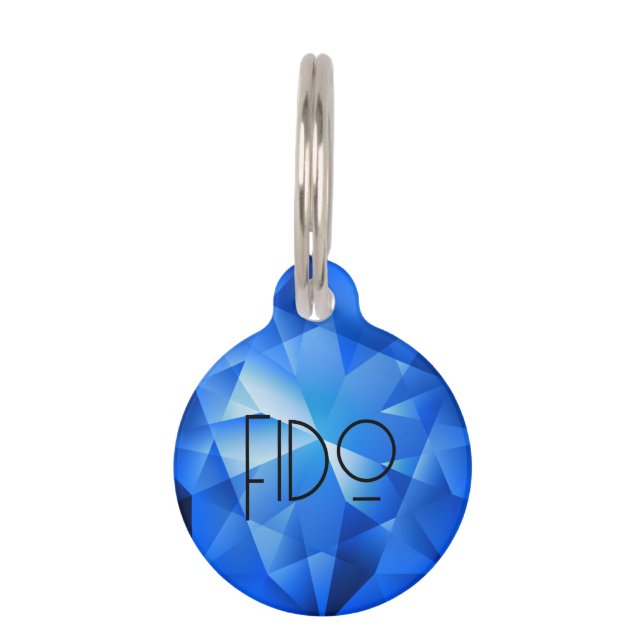 Placa Para Mascotas Facetas de joyas (Anverso)