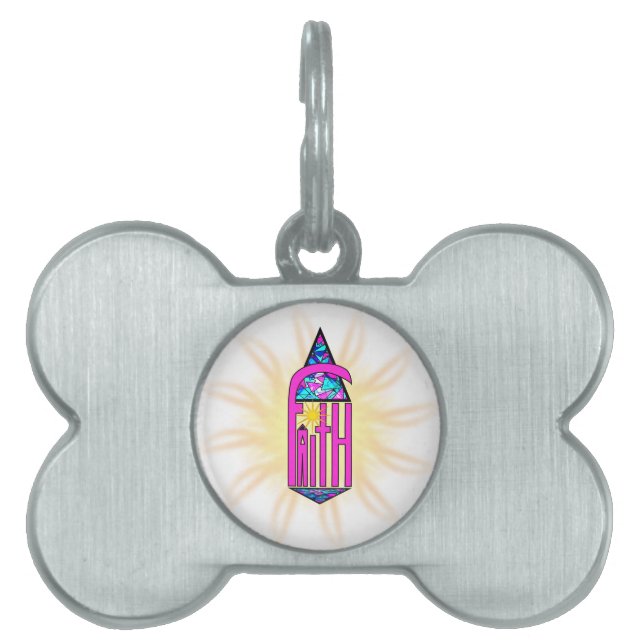 Placa Para Mascotas Faith ~ Steeple (Frente)