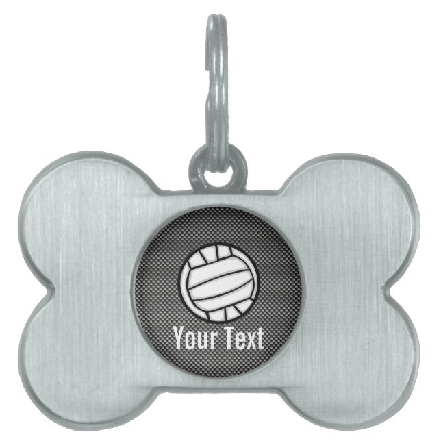 Placa Para Mascotas Falso voleibol de la fibra de carbono (Frente)
