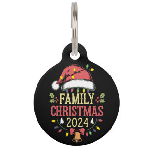 Placa Para Mascotas Familia 2024 Navidades Equipo Santa