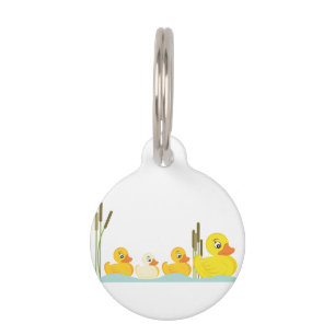 Placa Para Mascotas Familia de patitos
