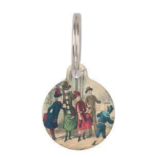 Placa Para Mascotas Familia Infantil Vieja Victoriana