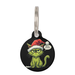 Placa Para Mascotas Famosos Navidades "Ew People" Meowy Cat Amantes