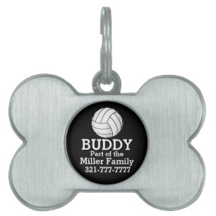 Placa Para Mascotas Fan del voleibol