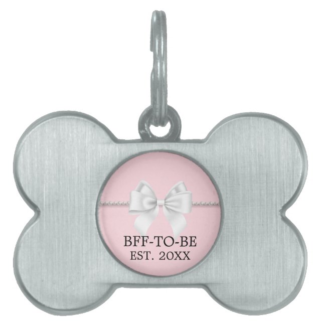 Placa Para Mascotas Fancy Rubor Pink Tiffany Mascota Similiar Baby Sho (Frente)