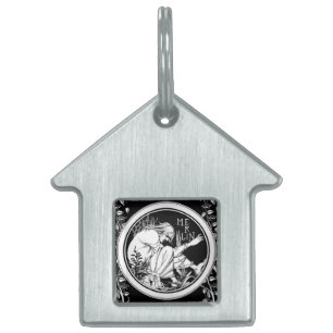 Placa Para Mascotas Fantasía Art Nouveau de Merlin