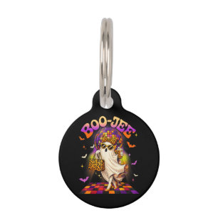 Placa Para Mascotas Fantasma Boojee Halloween Boo JEE Disco