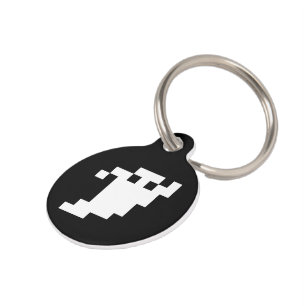 Placa Para Mascotas Fantasma del pixel de 8 pedazos