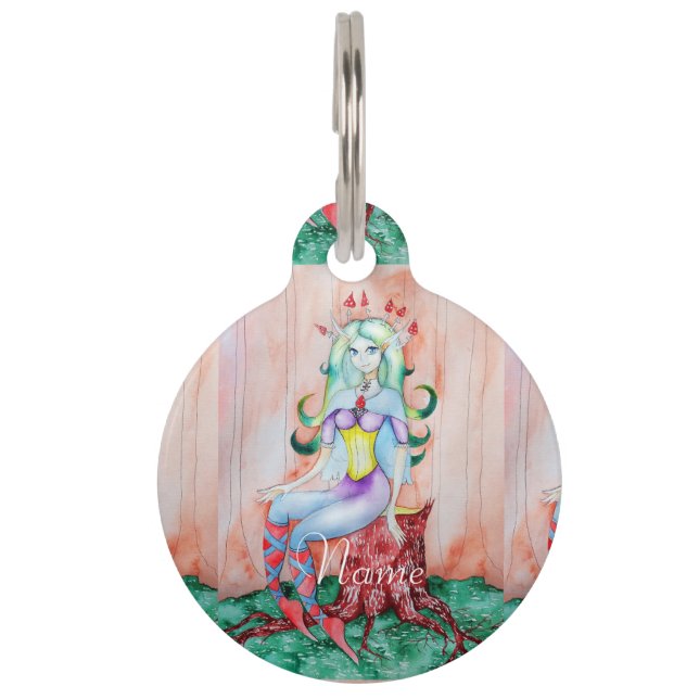 Placa Para Mascotas Fantasy Pixie Fairy Thunder_Cove (Anverso)