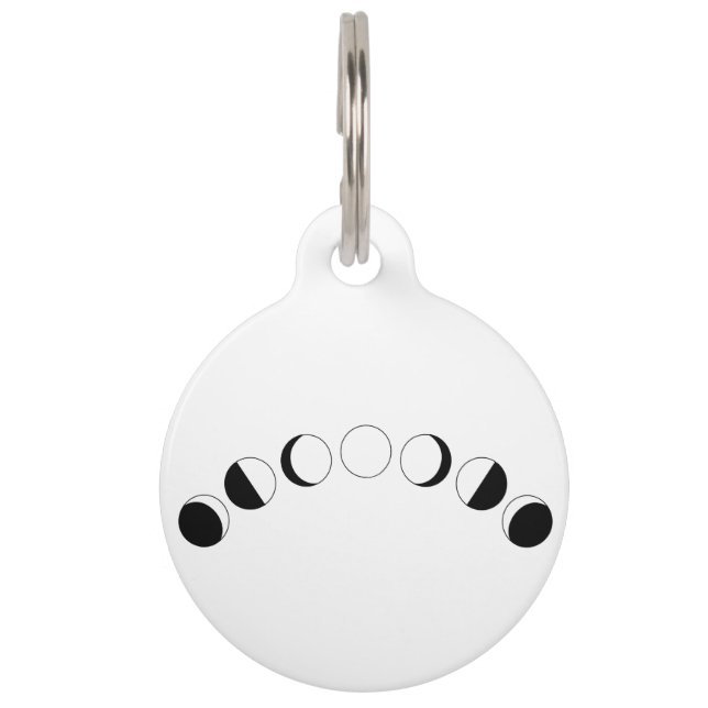 Placa Para Mascotas Fases lunares (Anverso)