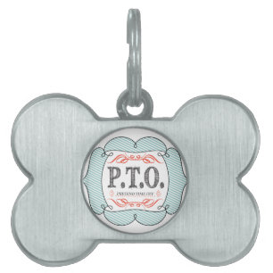 Placa Para Mascotas Felicidades Divertidas Ascendido a Tiempo Libre Im
