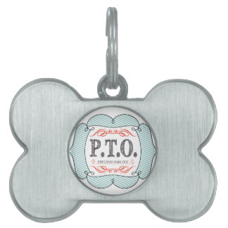 Placa Para Mascotas Felicidades Divertidas Ascendido a Tiempo Libre Im