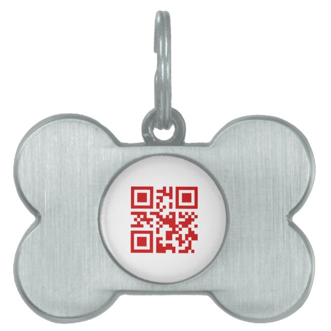 Placa Para Mascotas ¡Feliz Año Nuevo! — Código QR (Frente)
