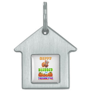 Placa Para Mascotas Feliz Bendito Y Agradecido