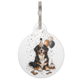 Placa Para Mascotas Feliz cumpleaños Bernese Mountain Dog