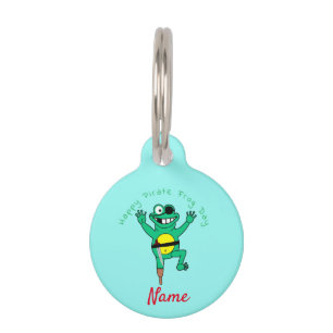 Placa Para Mascotas Feliz Día de la Rana Pirata Thunder_Cove