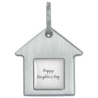 Placa Para Mascotas Feliz día de las hijas si.ple texto mínimo añadir 