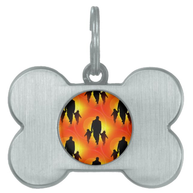 Placa Para Mascotas feliz día de los padres (Frente)