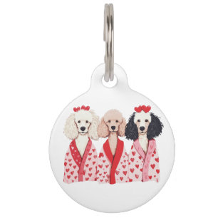 Placa Para Mascotas Feliz día de San Valentín Caniches estándar