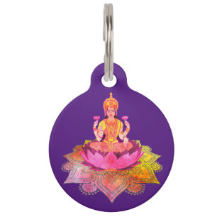 Placa Para Mascotas Feliz Diwali - Deepalavi Diosa Lakshmi 4
