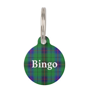 Placa Para Mascotas Feliz Mascota Clan Davidson Tartan Plaid