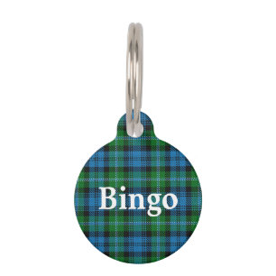 Placa Para Mascotas Feliz Mascota Clan Lyon Tartan Plaid